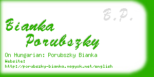 bianka porubszky business card